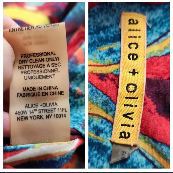 Alice + Olivia Rhi Tiered Hem Tank Dress Tribal Diamond  boho mini slip dress S - Picture 15 of 17